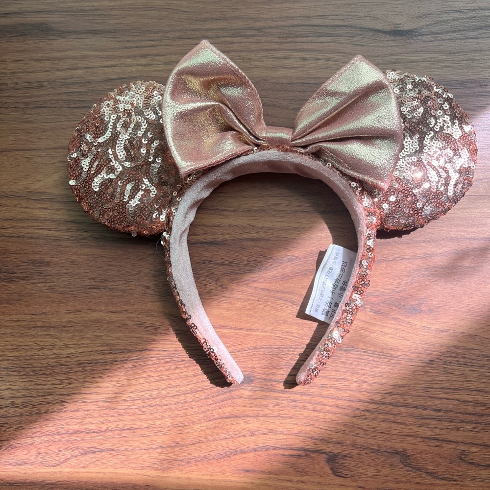 Rose Gold Sequin Minnie Mouse Ears
